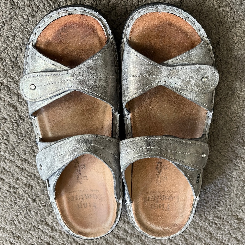 Finn Comfort Sandals Silver 37 GUC
